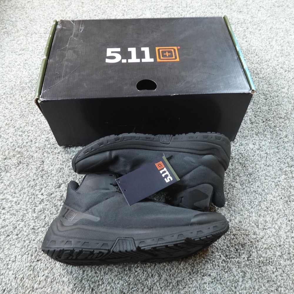 NEW 5.11 Tactical Shoes Mens 10 Black PT-R Inure Mid Runner Athletic Sneakers
